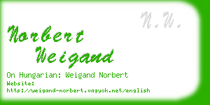 norbert weigand business card